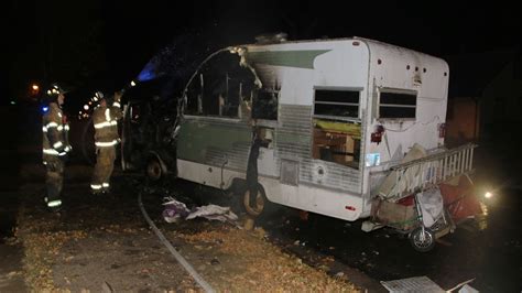 1 person seriously injured following large RV fire